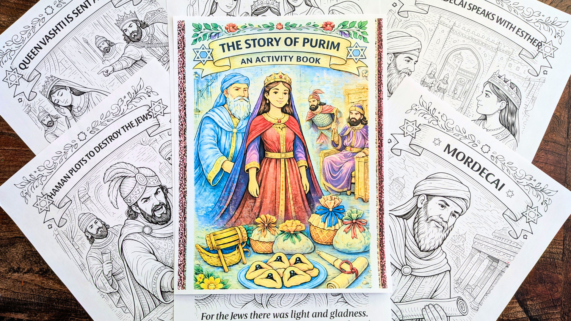 Celebrate Purim and the Esther story with a Printable Coloring  Activity Book