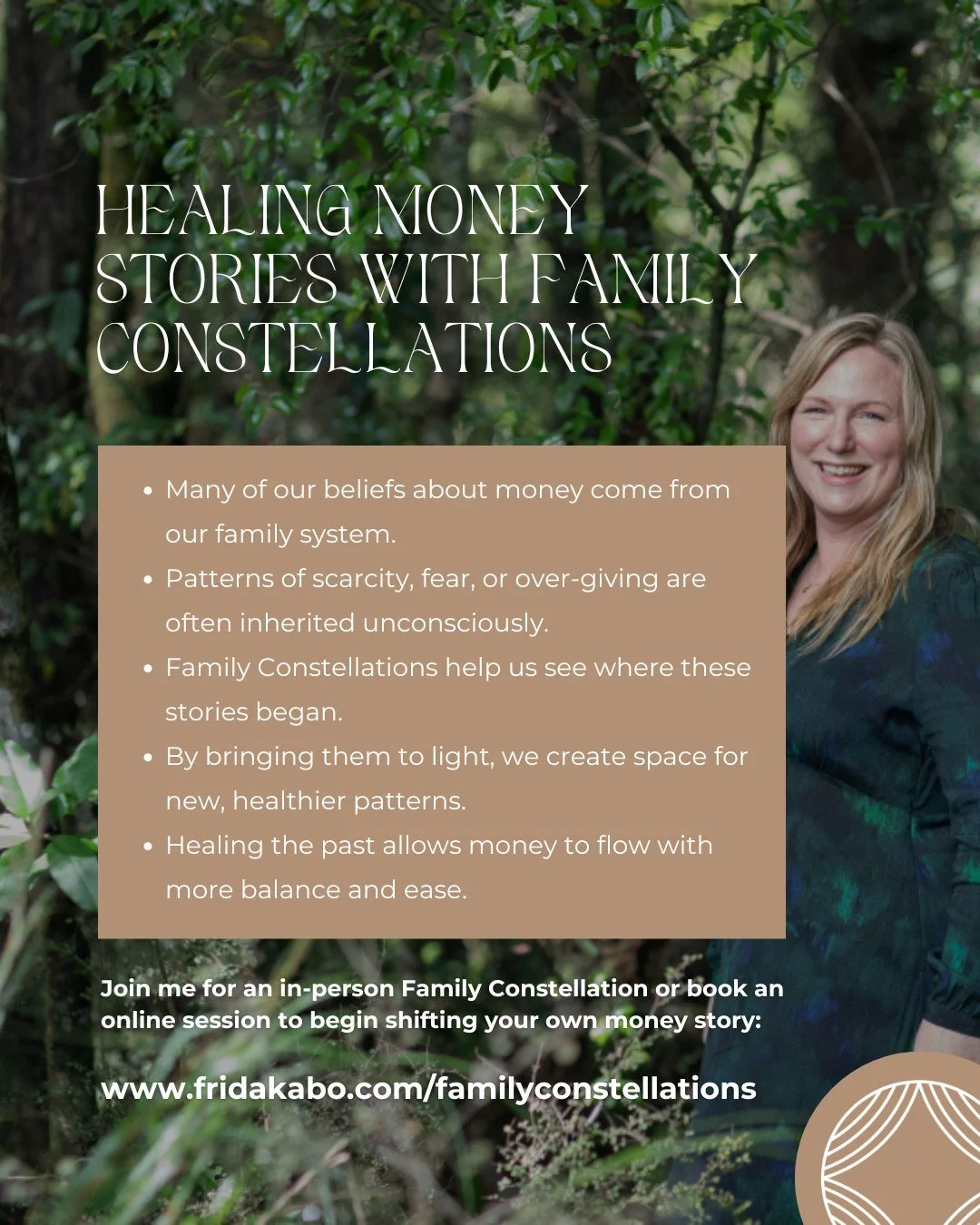So many of our money stories don&rsquo;t start with us.

They&rsquo;re inherited through our families patterns of scarcity, fear, or over-giving passed down without words.

Family Constellations shine a light on these hidden dynamics, helping us rele