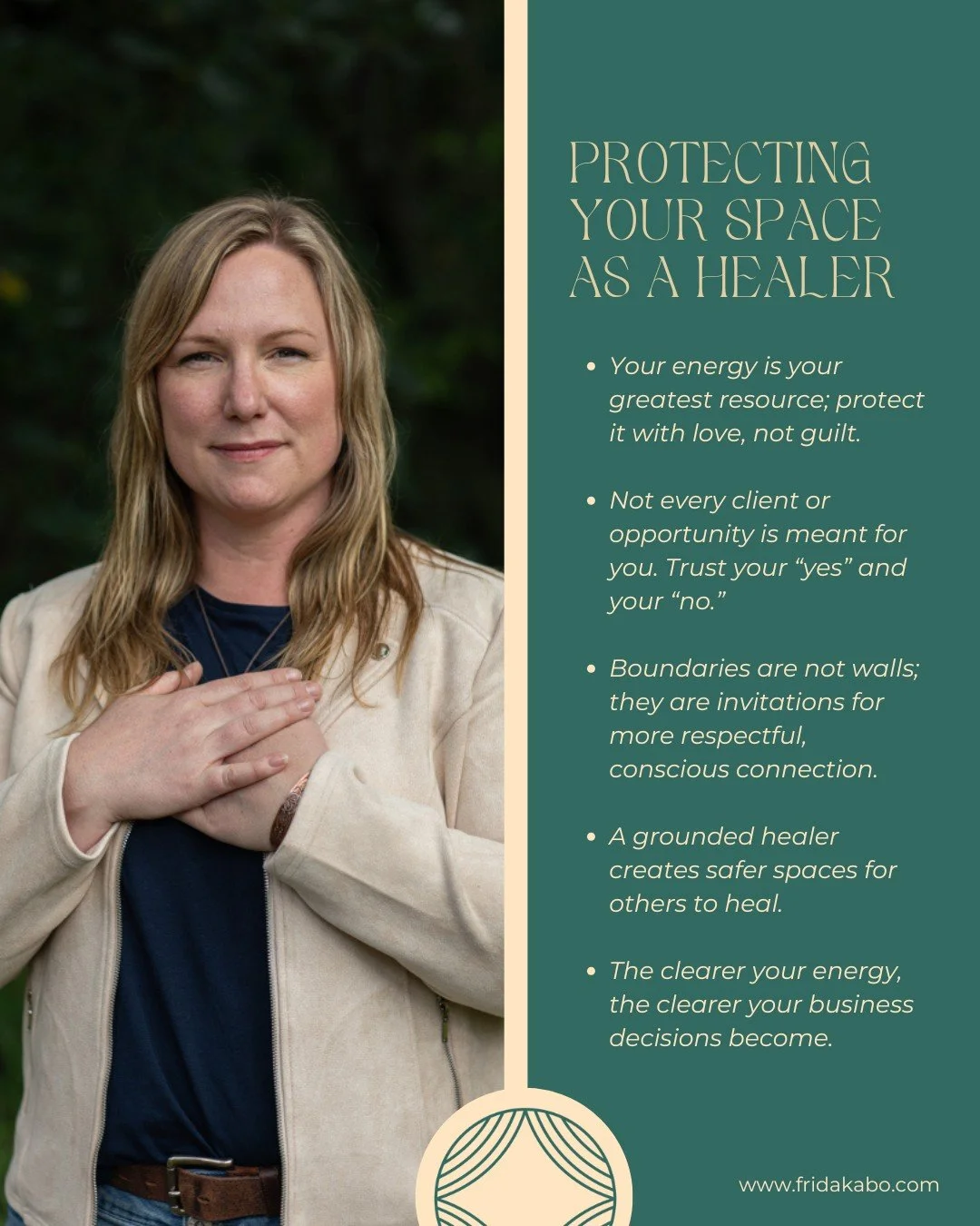 There&rsquo;s a quiet strength in knowing where your energy ends and another person&rsquo;s begins.
As healers and intuitive business owners, we hold space for others, but that doesn&rsquo;t mean carrying their energy.

When your boundaries are clear