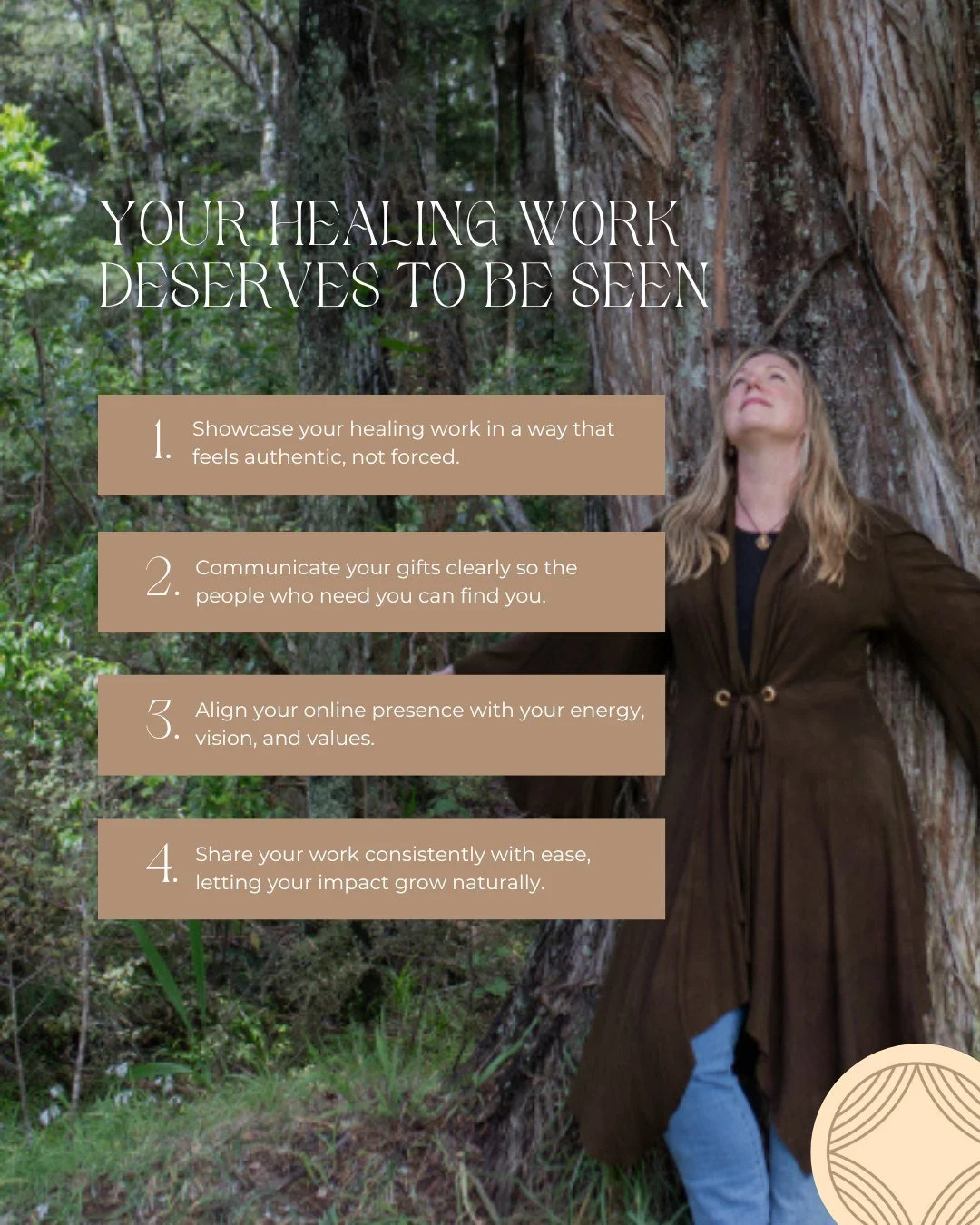 Your healing work matters, and the world deserves to see it. 💛

You don&rsquo;t need to hustle, post endlessly, or fit into someone else&rsquo;s idea of &ldquo;perfect.&rdquo; 

What matters is showing up in a way that feels aligned with your energy