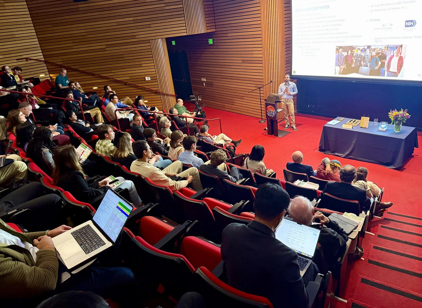 Purna giving his talk 