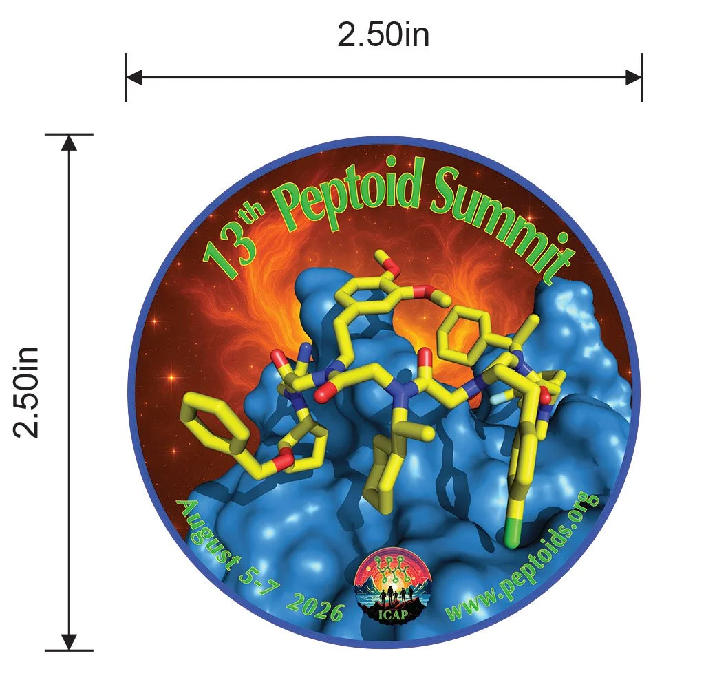 13th Peptoid Summit Refrigerator Magnet, 2.5" (in-person attendees only)