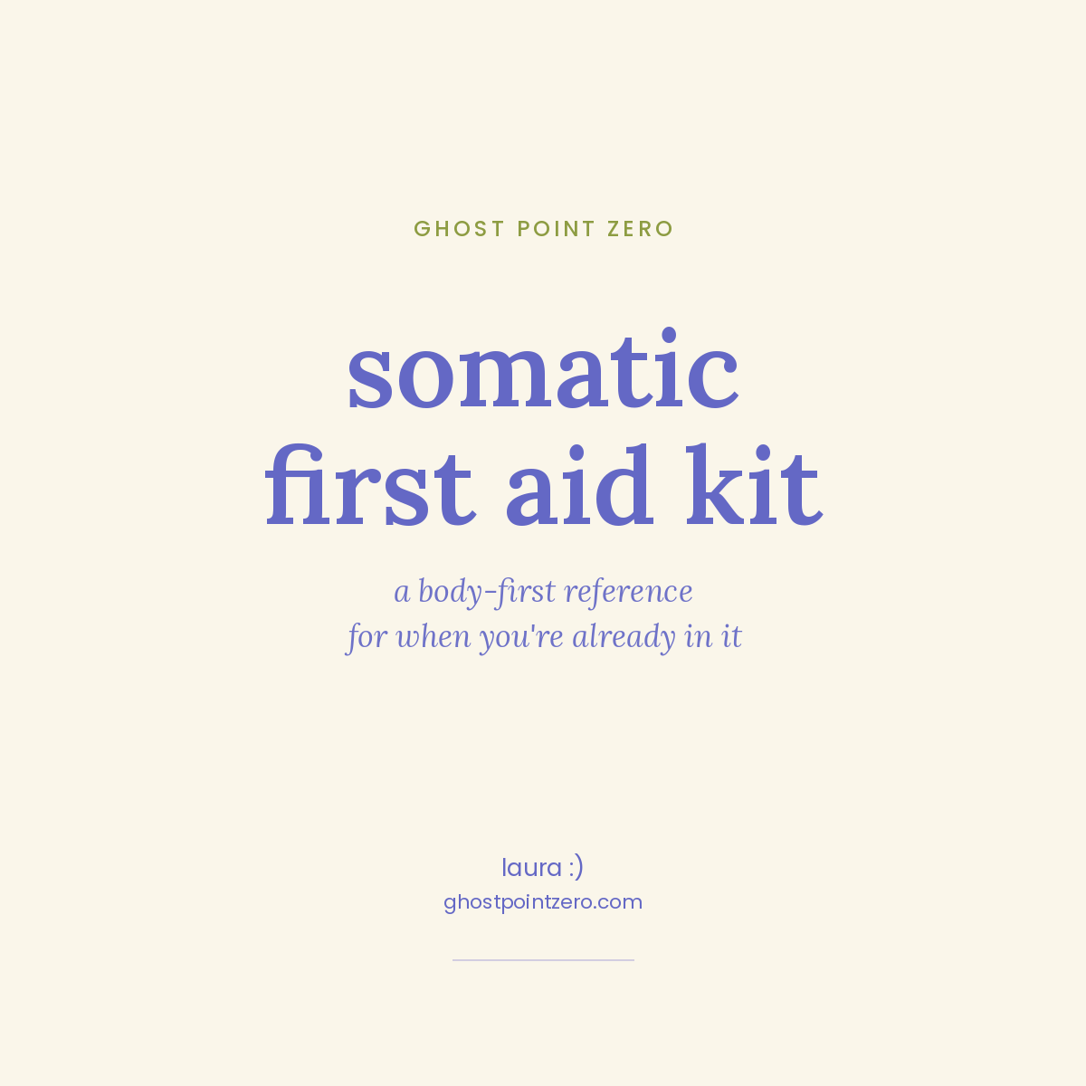 Somatic First Aid Kit