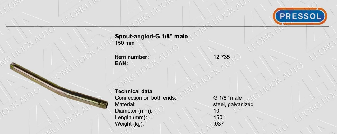 Angle Spout Spec Sheet