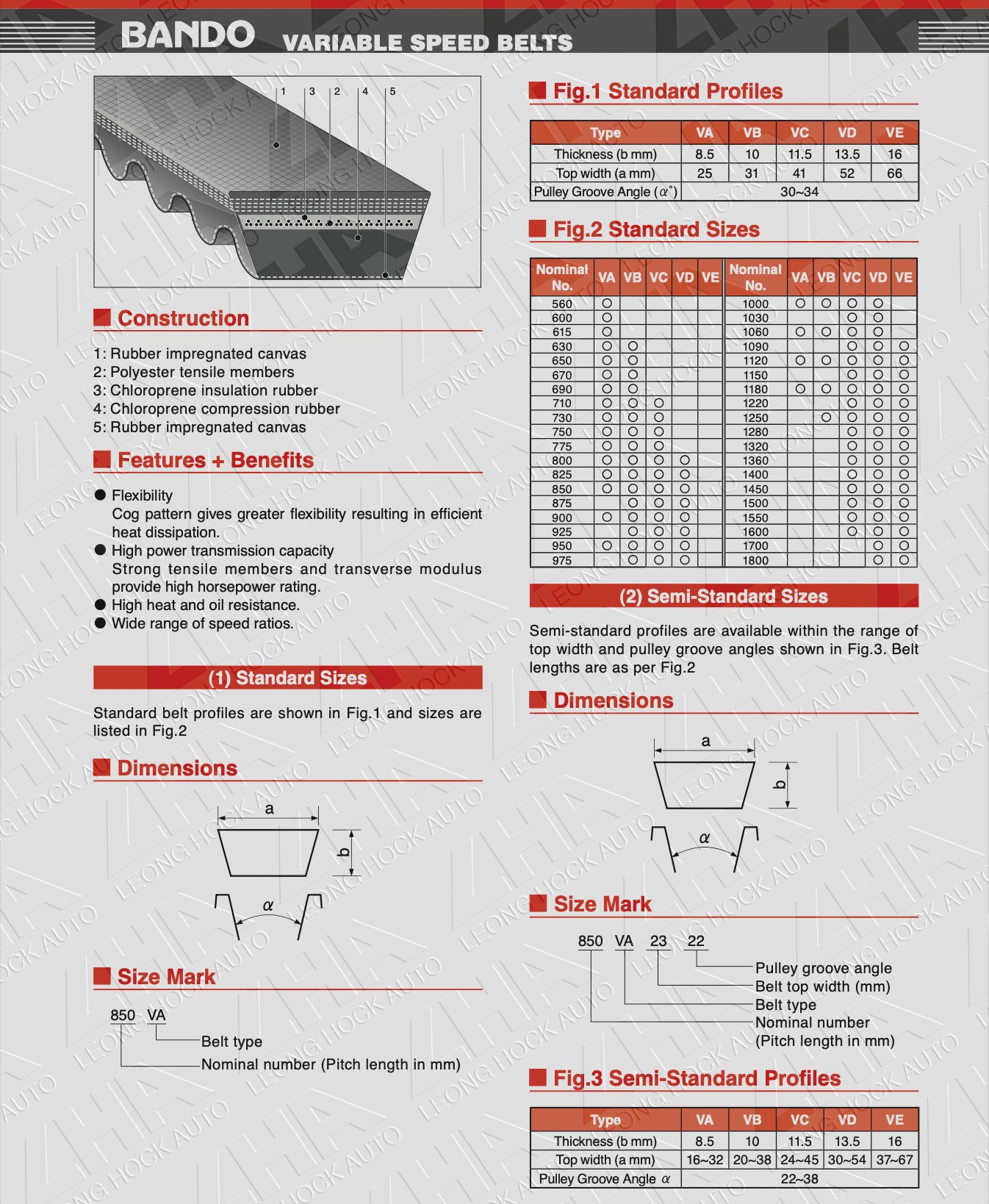 Variable Speed Belts