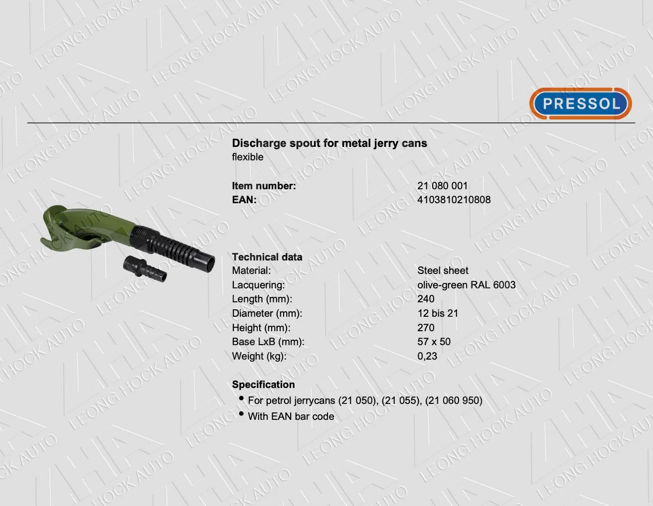 Fuel JerryCan 20L Spec Sheet 2