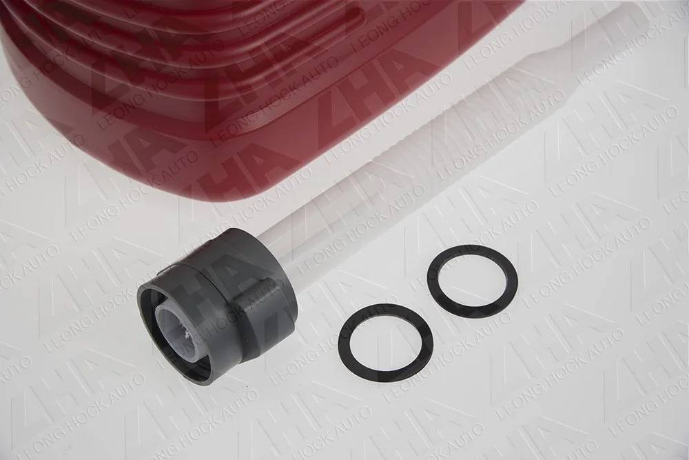 Fuel Can Red Spout Attachment Close Up