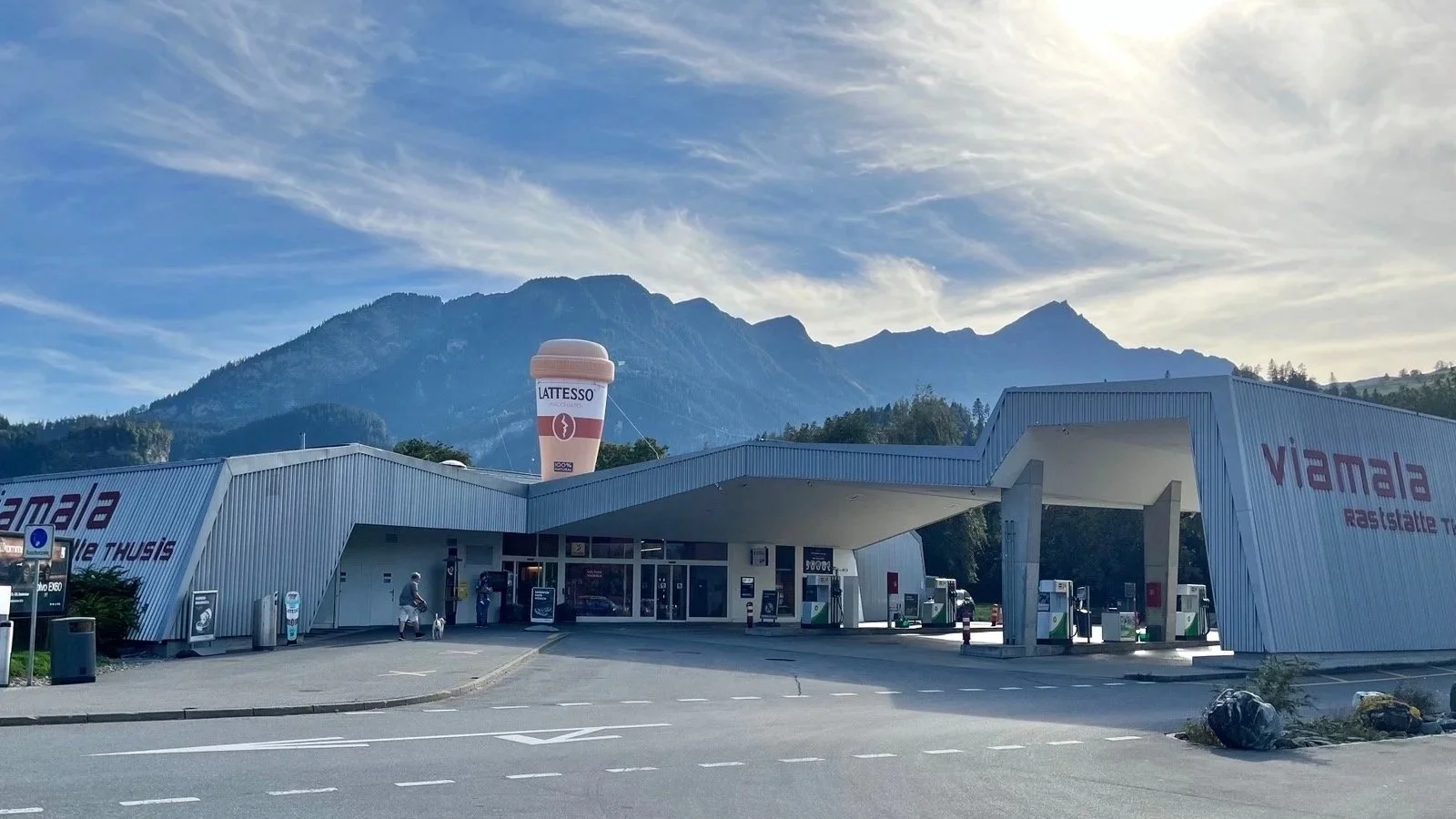 service station in a mountain area
