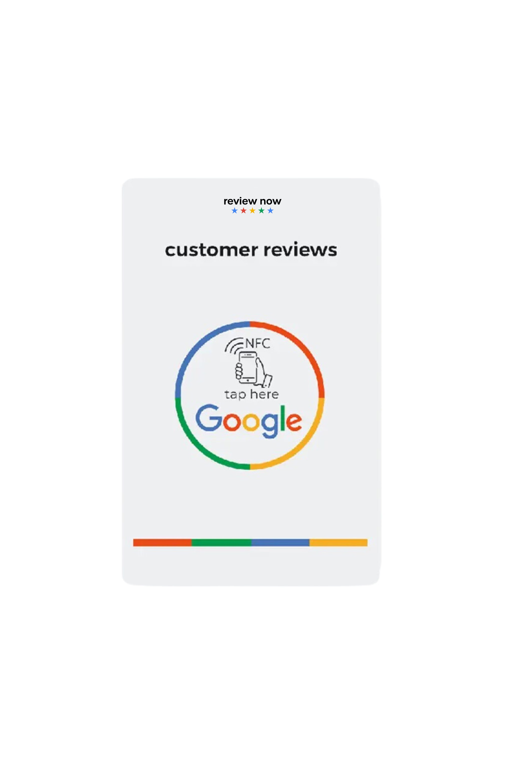 Google business review cards to drive google reviews