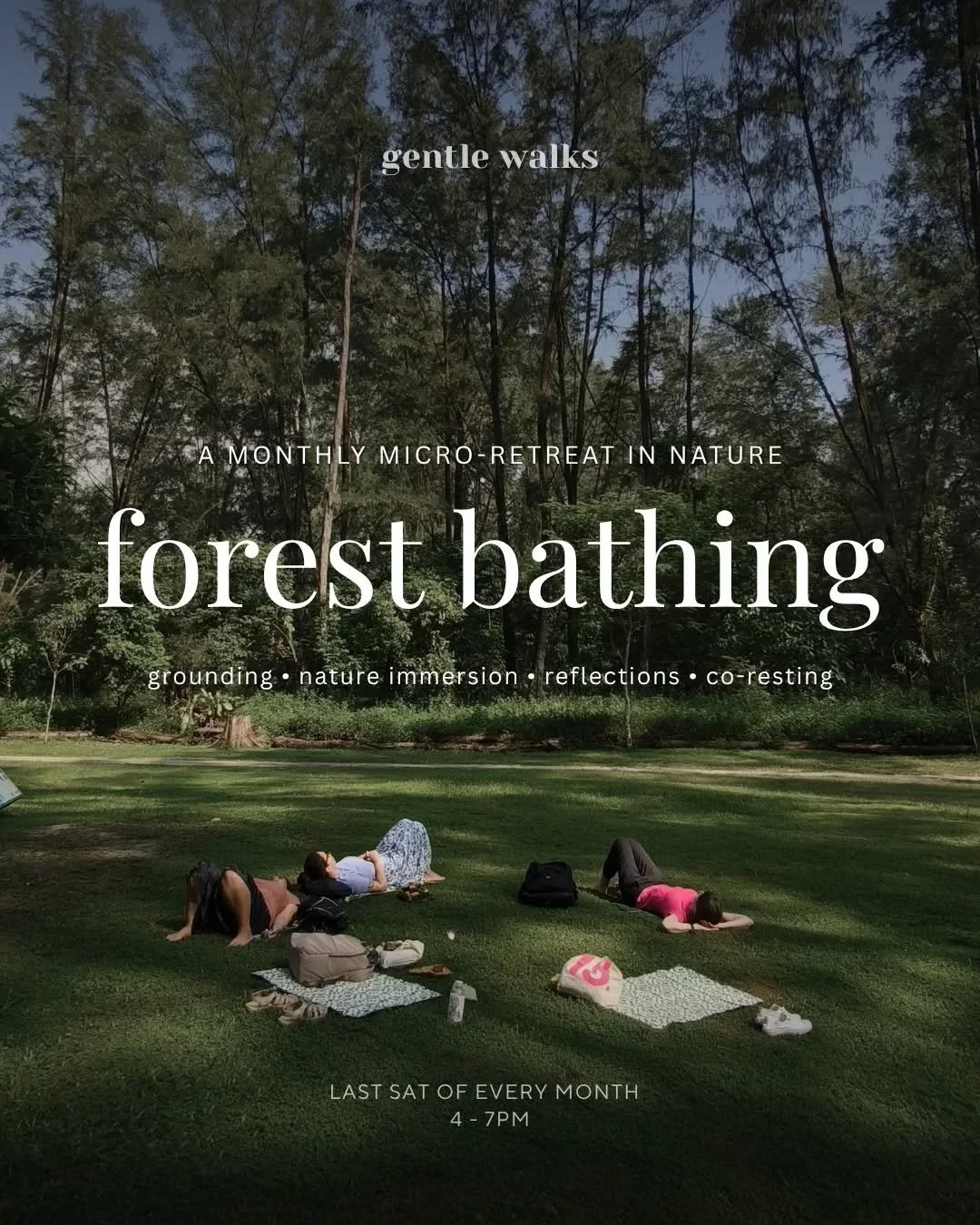 You don't have to carry it all alone. There is softness to be found in this concrete city. When you need a break from it all, come home to the forest.

Make it an intentional reset every month to clear your head space and fill it with goodness, gentl