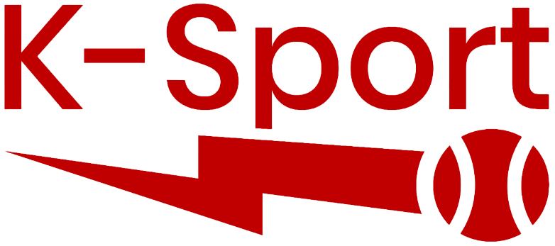 K-Sport logo with red stylized text and graphic resembling a baseball.