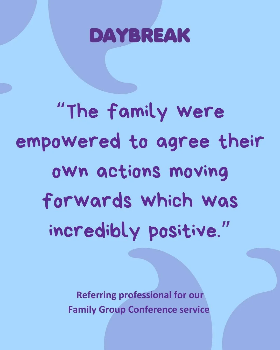 One of the core values and principles in our work is empowering families and their networks to agree their own actions to move forward. It can make all the difference when people are able to determine these for themselves. 
#FamilyGroupDecisionMakin