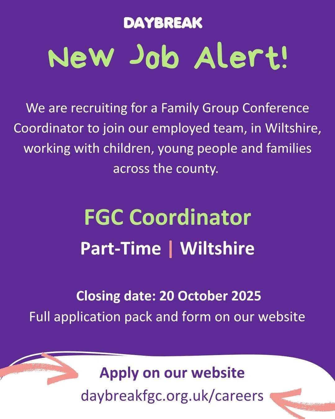 We have just added a new vacancy to our website. We are recruiting for a Family Group Conference Coordinator to join our employed team in Wiltshire to work with children, young people and families across the county. 
Are you passionate about empower