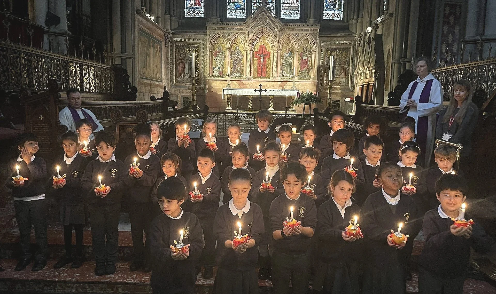 Christingle Eucharist at St Mary Abbots Church, led by St Mary Abbots CE Primary School, Kensington