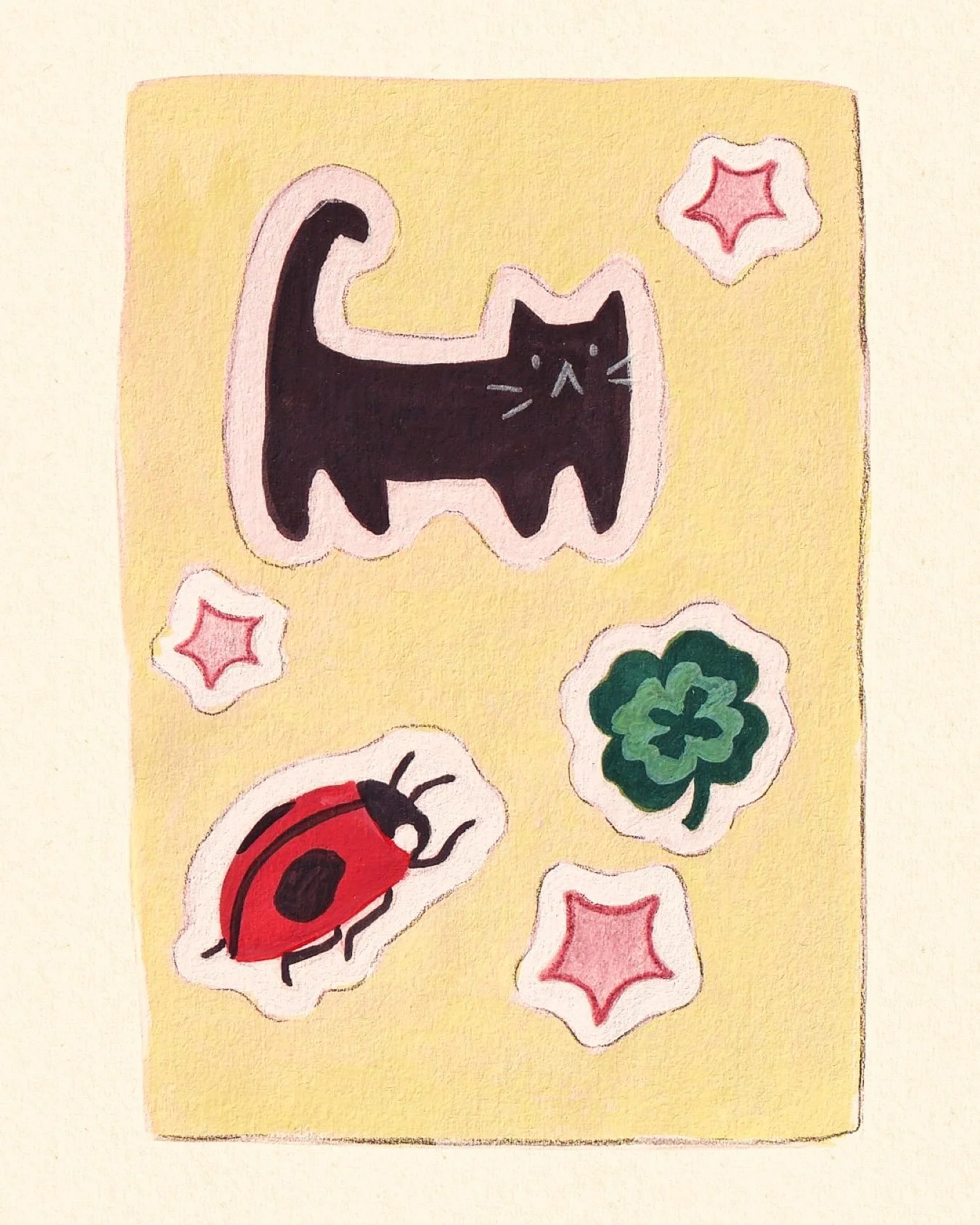 Peachtober day 8 : sticker ｡𖦹&deg;‧

Just a cutie little sticker sheet 

#peachtober26sticker #peachtober26 #gouache #sketchbook #drawdaily