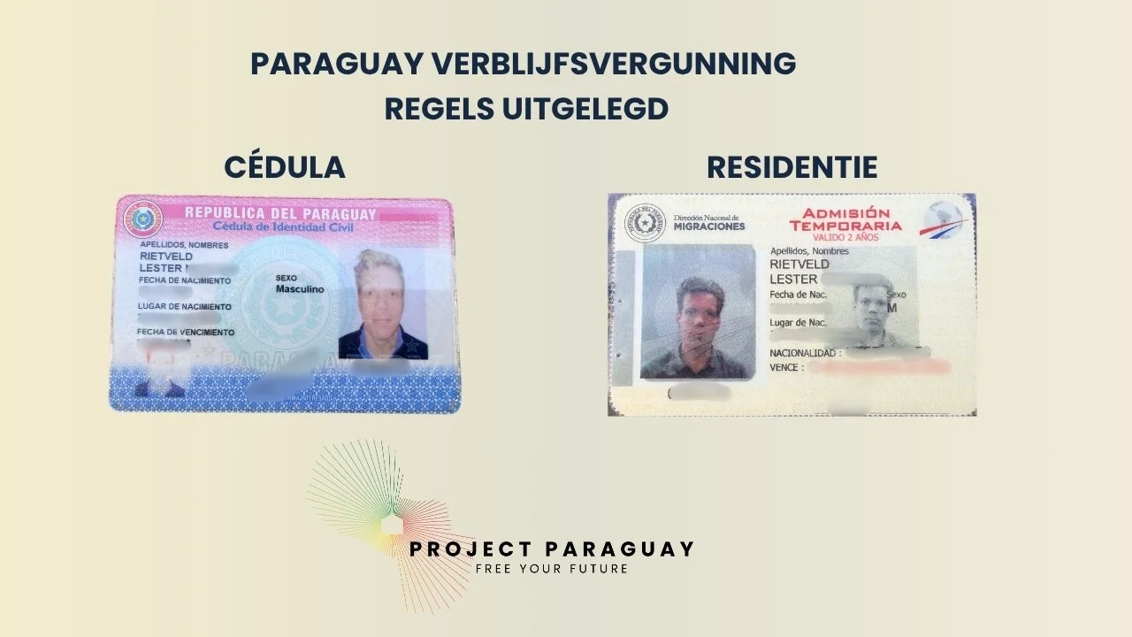 Cedula en residentie paraguay naast elkaar