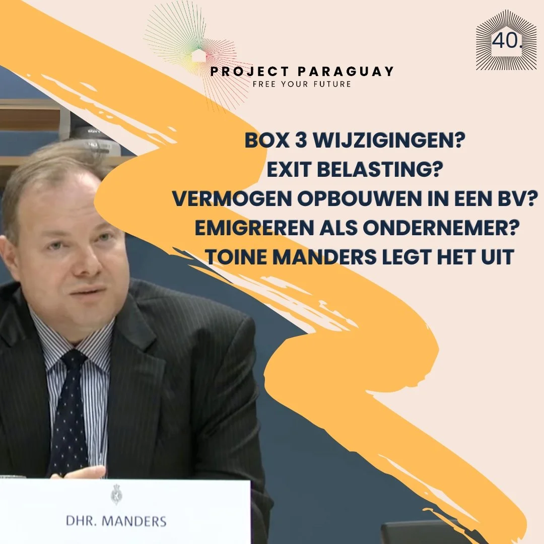 Box 3 wijzigingen? Exitbelasting? Crypto BV? Emigreren als ondernemer? Toine Manders update (deel 2)