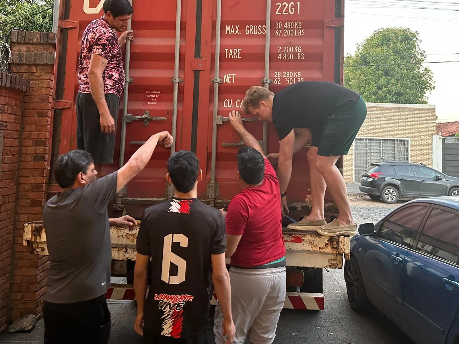 Aankomst eigen container in paraguay