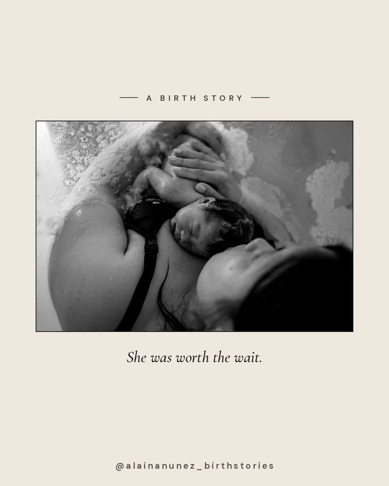 She was worth the wait. 

Born in water, lifted to her mother&rsquo;s chest, and held in the stillness, the quiet that comes after the hardest, most sacred work a body can do.

This is the breath everyone in the room had been waiting for. The one you