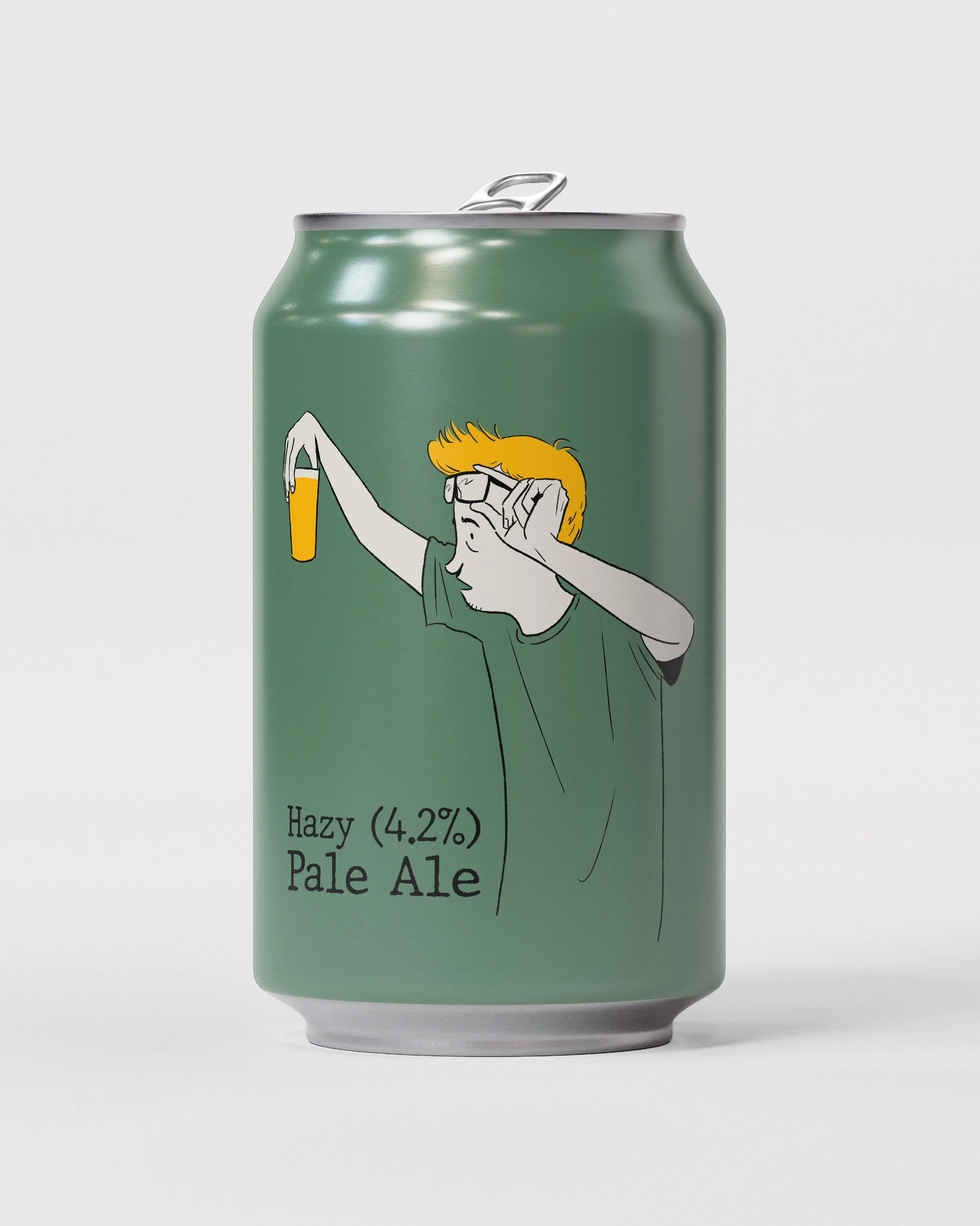 Beer can design mockup.