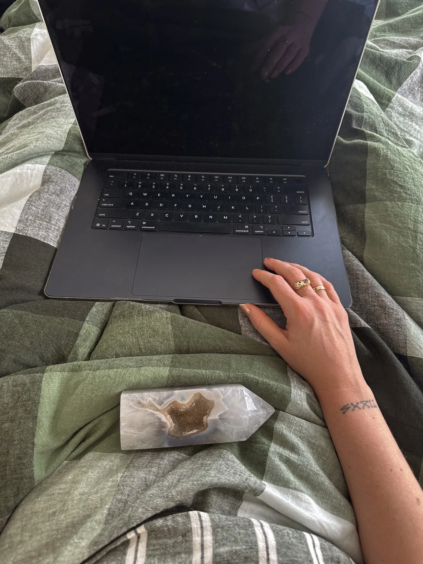 Minerals, electronics and Gaia. 
Recharging :) 
#energyhealing #crystals