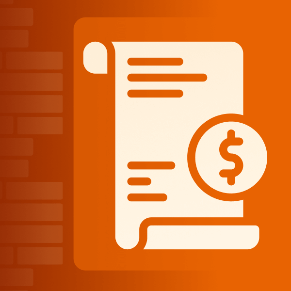 An illustration of a receipt with a dollar sign symbol, indicating a financial or purchase transaction.