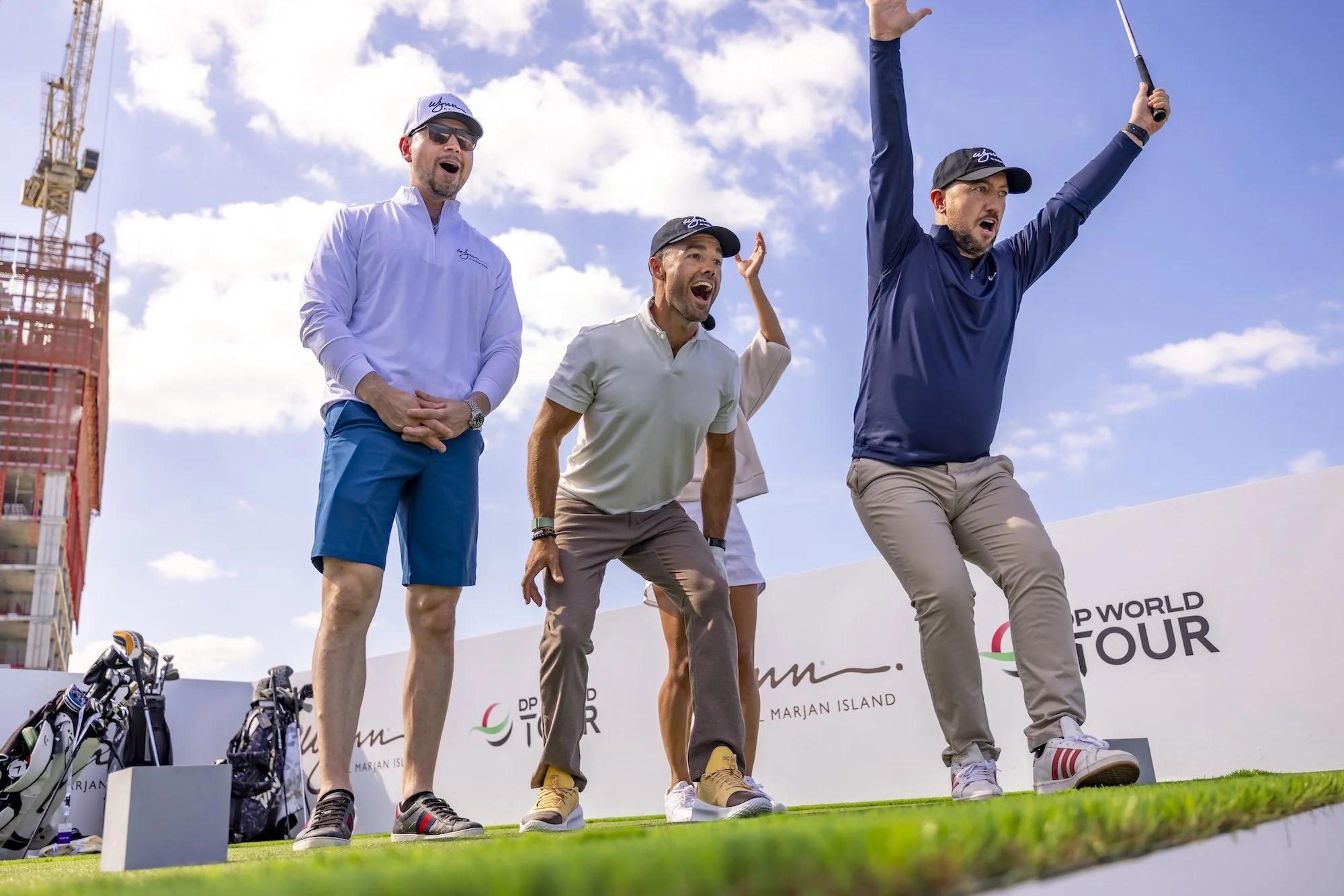 Michael Bacon (@sinkinputts) and Alex Riggs (@riggsgolf) react in disbelief to a near miss.jpg