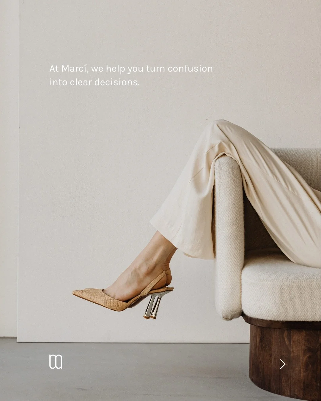 ✨At Marc&iacute;, we help fashion founders, fashion designers, and fashion startups turn confusion into CLEAR decisions. We work with your real situation, not theory. We help you ORGANIZE priorities, break decision paralysis, and build direction that