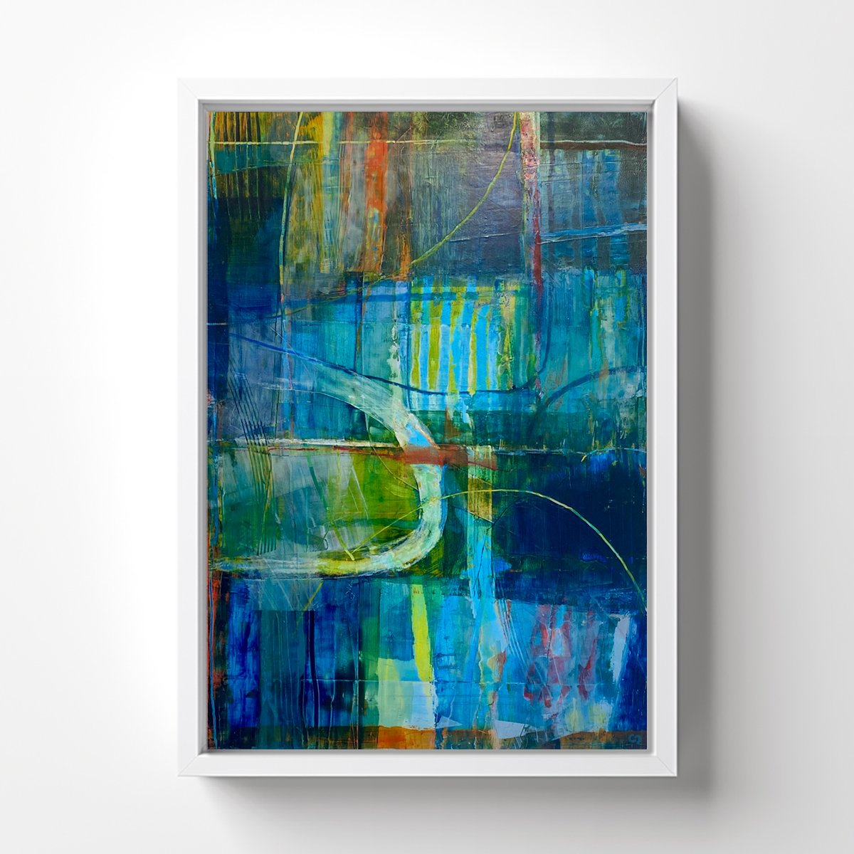 Presence 1 by Caroline Crawford Art on wall - Abstract painting for sale