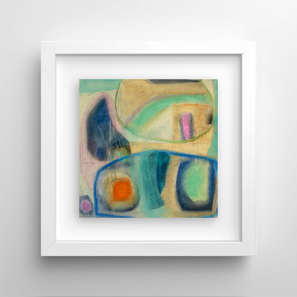 From Me to You 2 by Caroline Crawford on wall - Abstract painting for sale