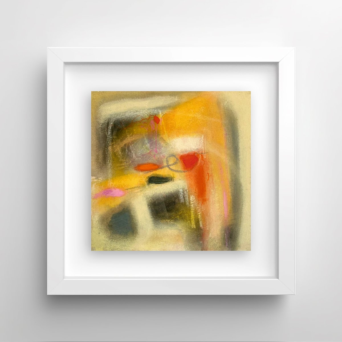 Afterglow 2 by Caroline Crawford on wall - Abstract painting for sale
