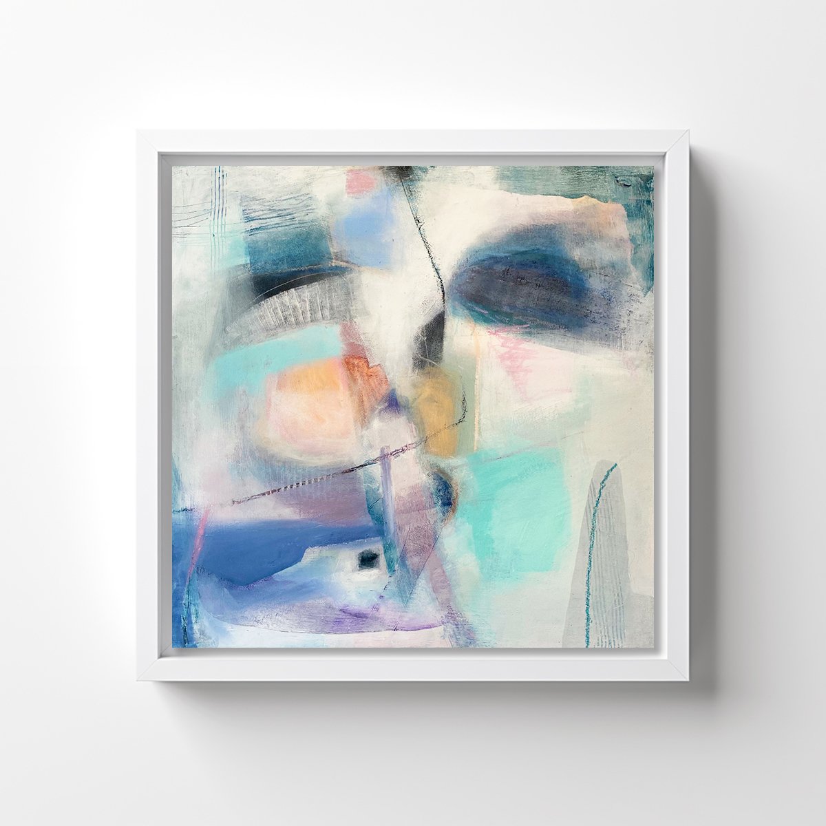 Oxygen 2 by Caroline Crawford on wall - Abstract painting for sale