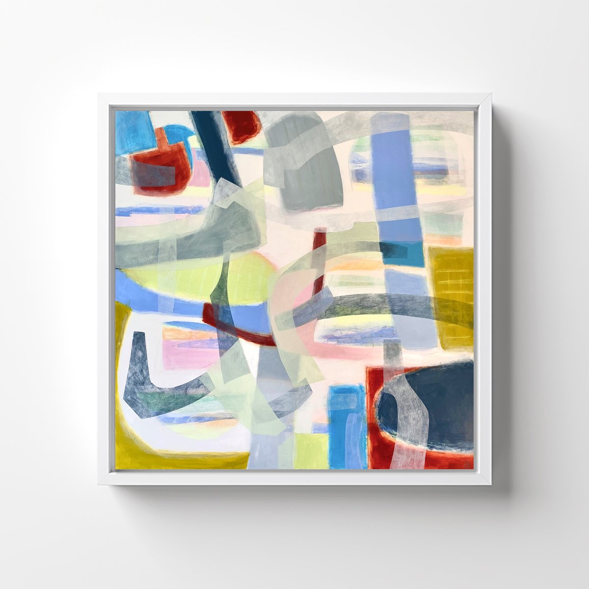 Sanctuary by Caroline Crawford Art framed - Abstract painting for sale