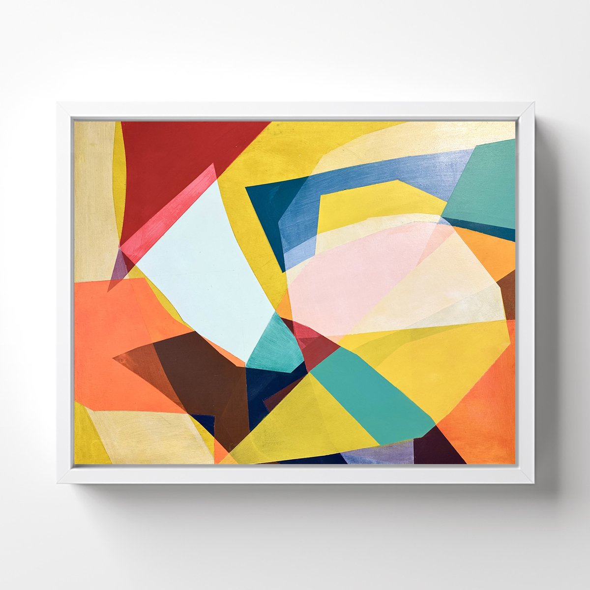 Colourpunch 2 wall by Caroline Crawford framed - Abstract painting for sale.jpg