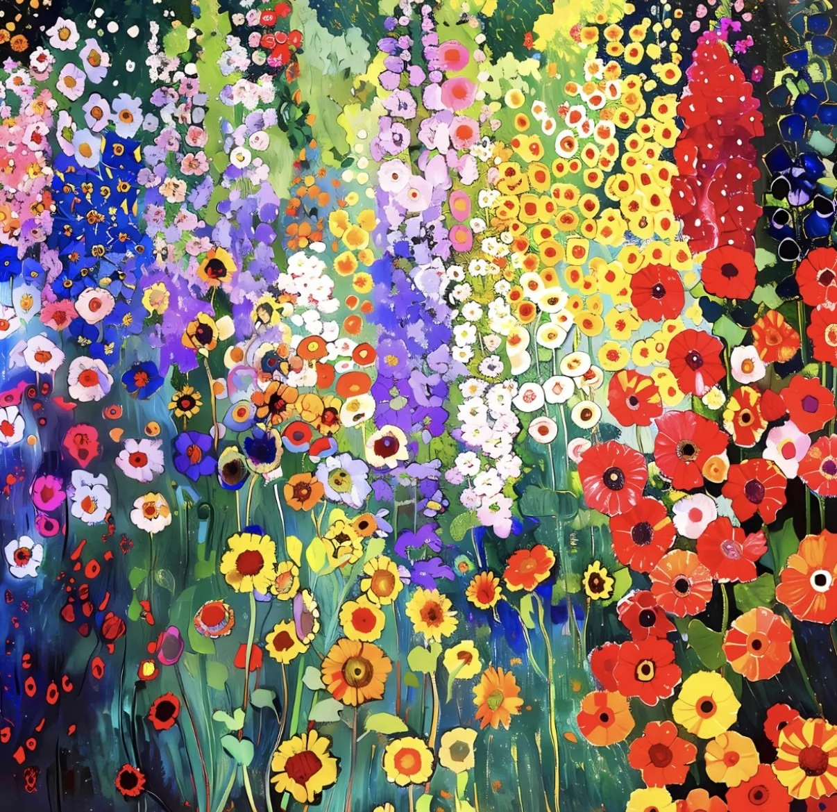 Gustav Klimt Inspired Landscape in Acrylics Painting Day at The Cornerstone, Wokingham