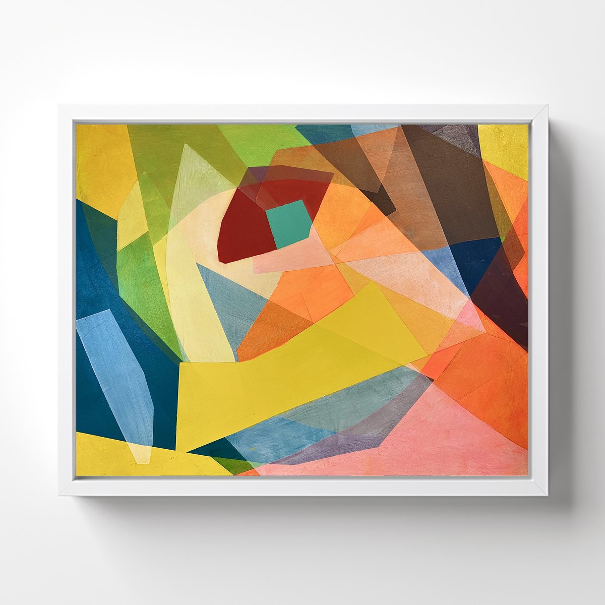 Colourpunch 1 wall by Caroline Crawford framed - Abstract painting for sale.jpg