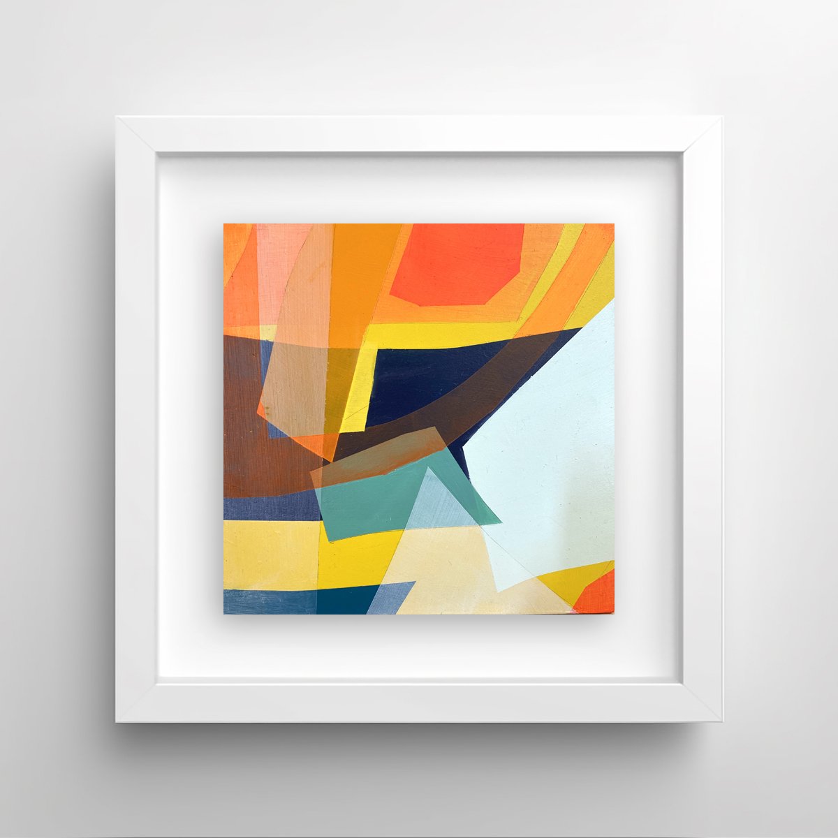 Tropical Rum Punch 2 by Caroline Crawford framed - Abstract painting for sale.jpg