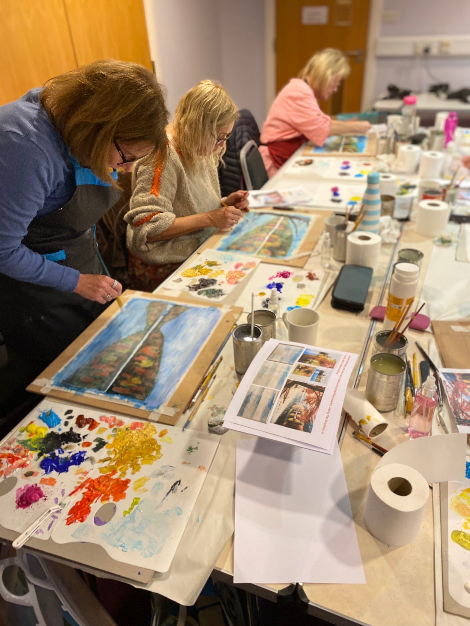 Art class Wokingham in progress