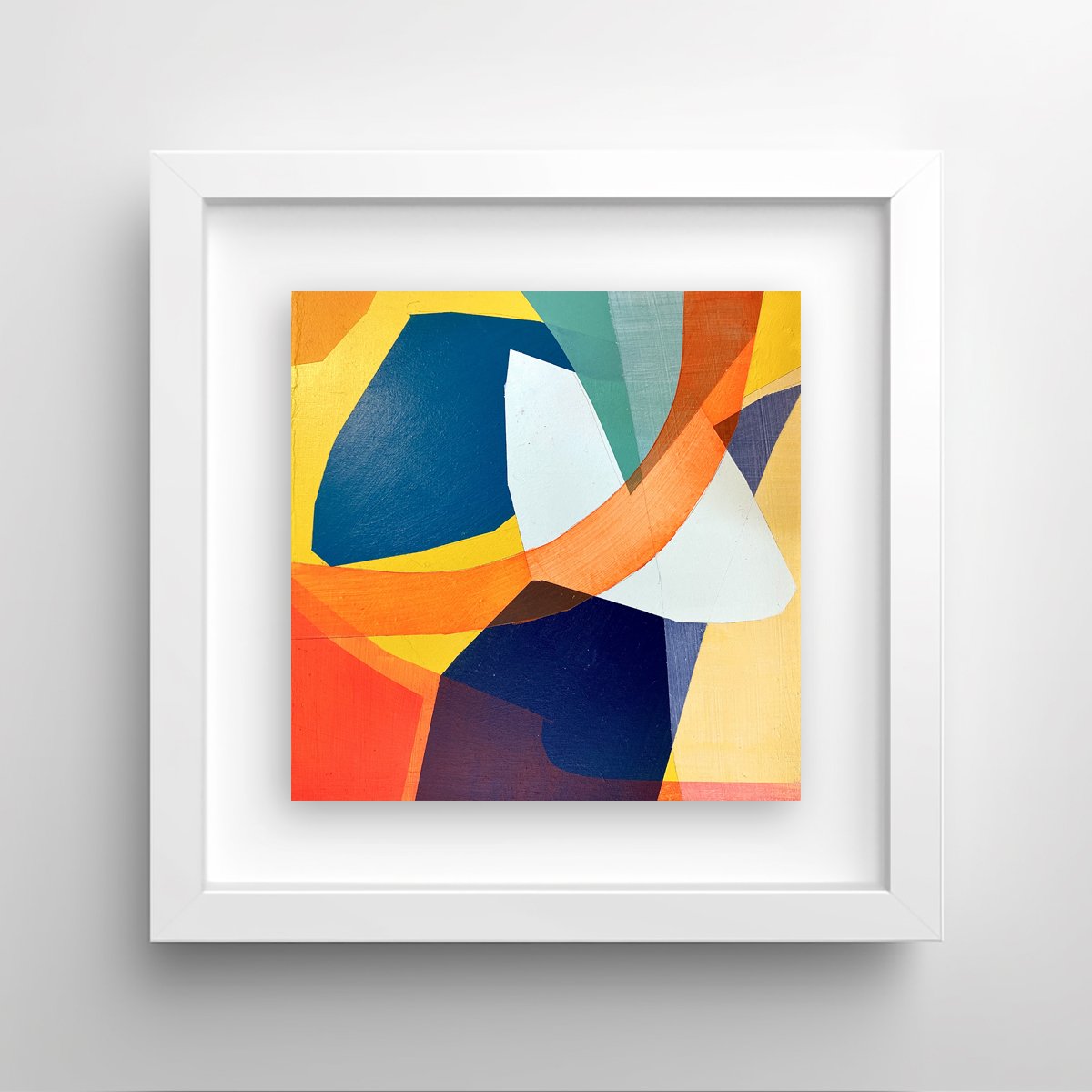 Tropical Rum Punch 3 by Caroline Crawford framed - Abstract painting for sale.jpg
