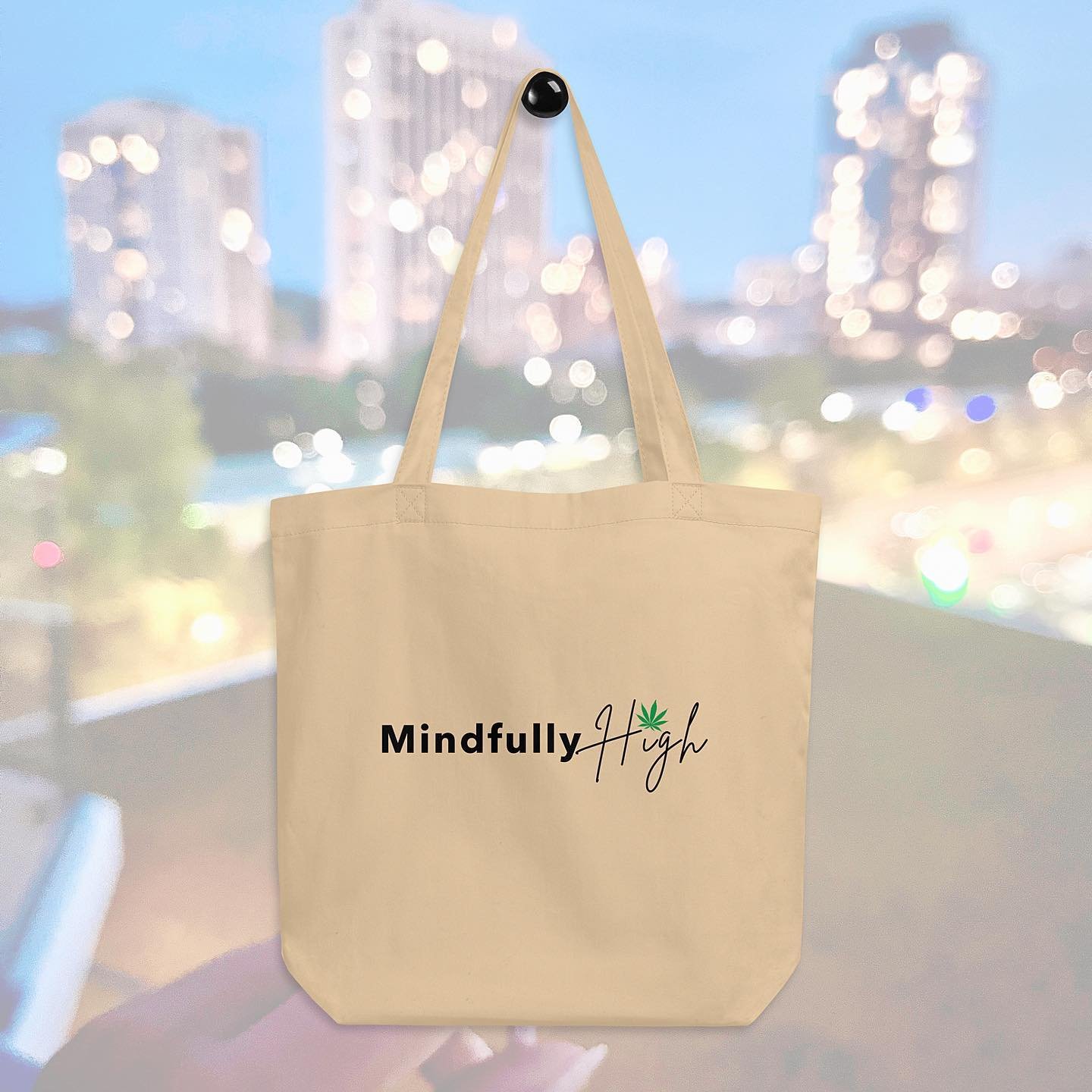 Take a piece of mindfulness with you wherever you go with our chic 'Mindfully High' totes. Perfect for any part of your day. ✨🌿 #MindfulHighs #ToteallyMindful