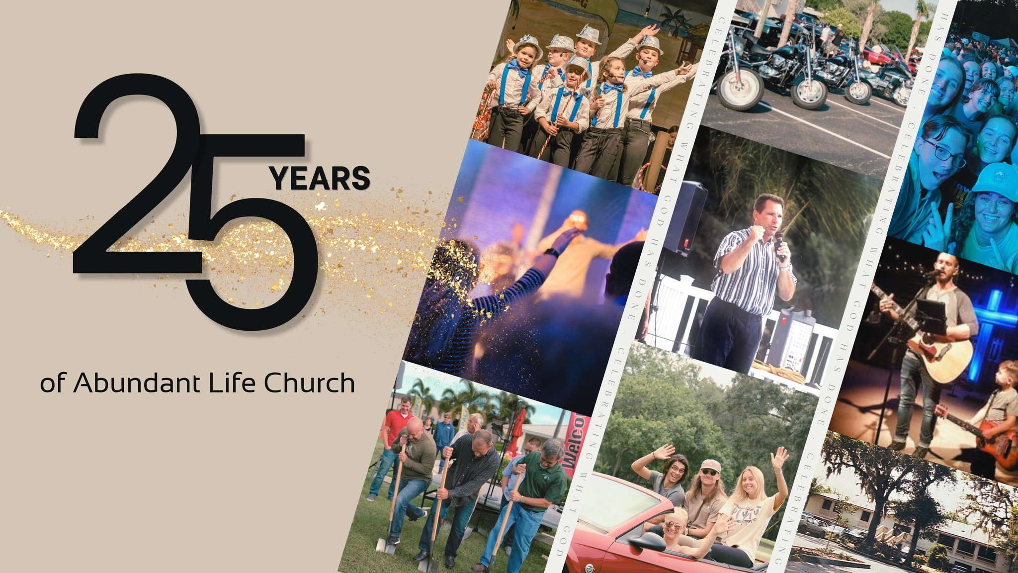 Join us on Sunday as we celebrate our 25th anniversary!
Service times 8:30am &amp; 10:15am. 
We can't wait to celebrate with you!