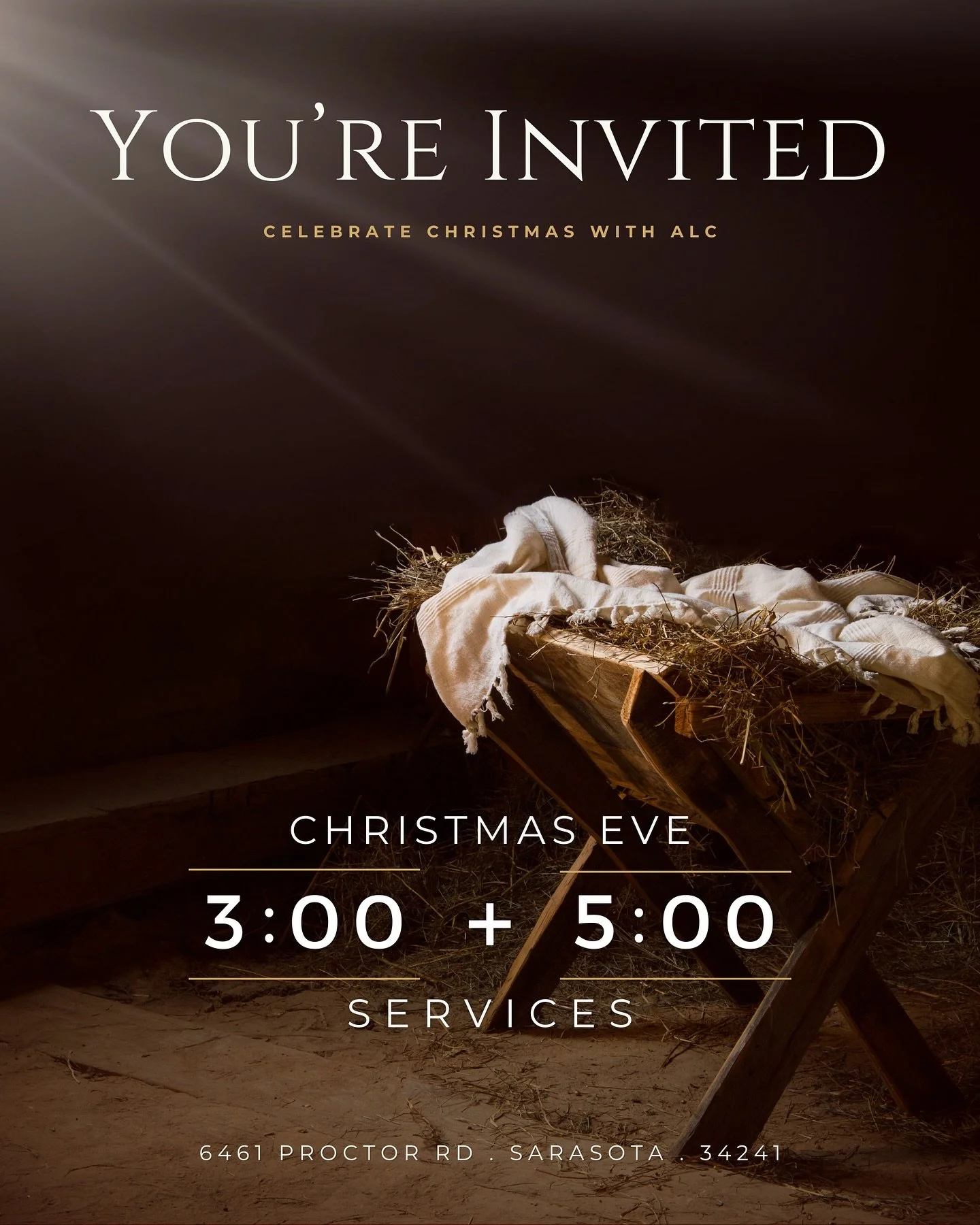 You&rsquo;re invited to our annual #christmaseve service December 24th @ 3 + 5 PM