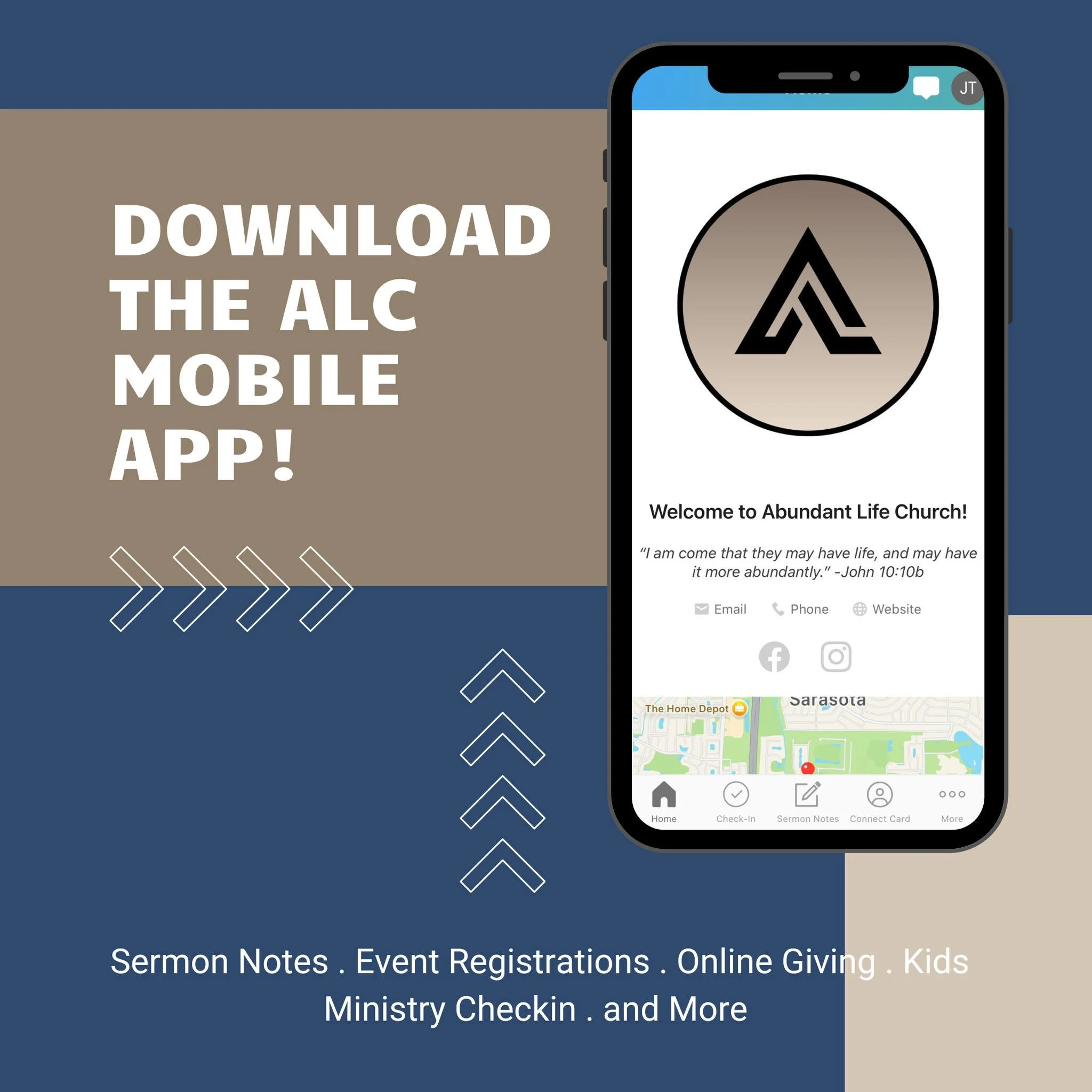 Did you know #alcsrq has a mobile app? Download it for virtual sermon notes, event registrations, online checkin and more! 

Download at https://alcsrq.churchcenter.com/setup