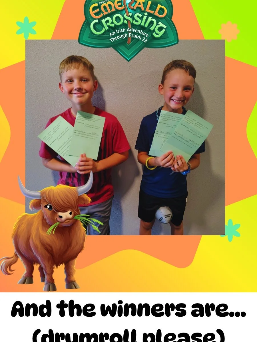 WINNERS: congratulations to our four VBS drawing winners! You can collect your merchandise from the booth this Sunday&hellip;and thank you to all who volunteered. It&rsquo;s going to be an EPIC week.