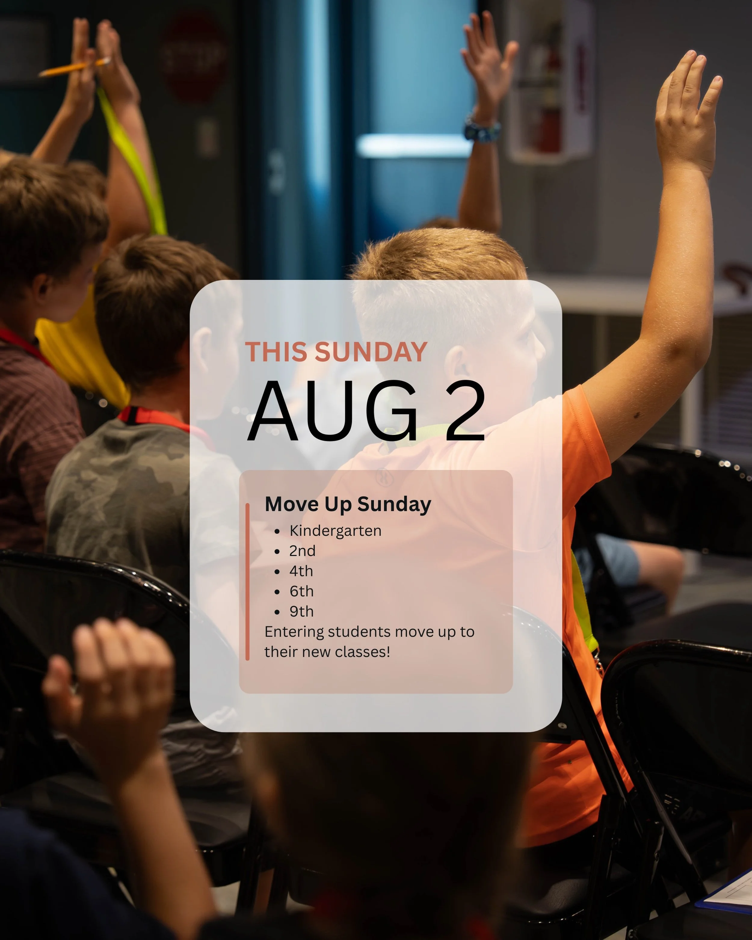 Move up Sunday is THIS WEEK! See you then #alcsrq ✌️

Abundant Life Church
Sundays @ 8:45 + 10:30 AM
6461 Proctor Road, Sarasota