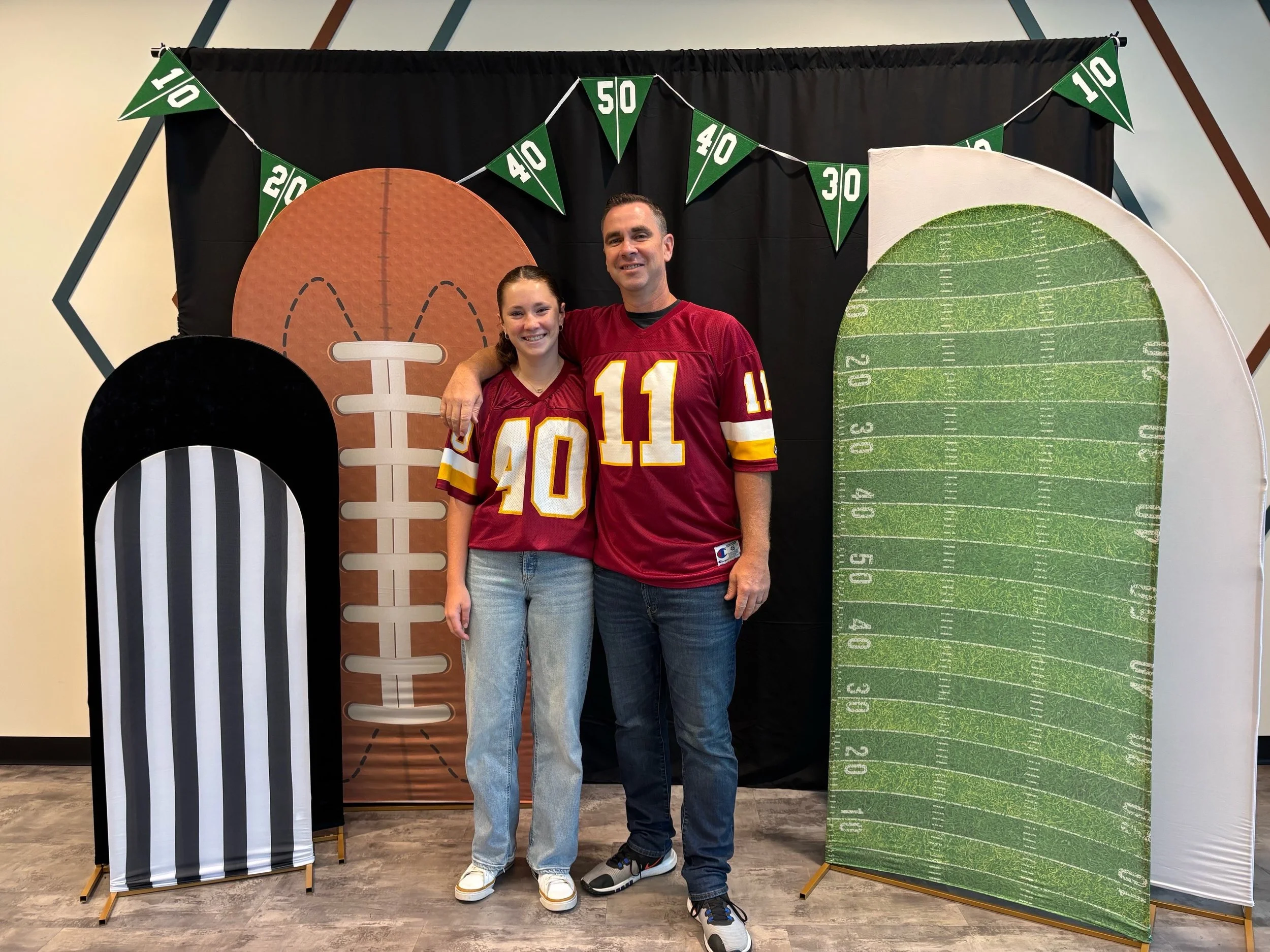 THIS SUNDAY is Fall Kickoff. Wear your favorite football jerseys and come ready for a fun morning!

&mdash;&mdash;&mdash;&mdash;&mdash;&mdash;
Sundays @ 8:45 + 10:30 AM