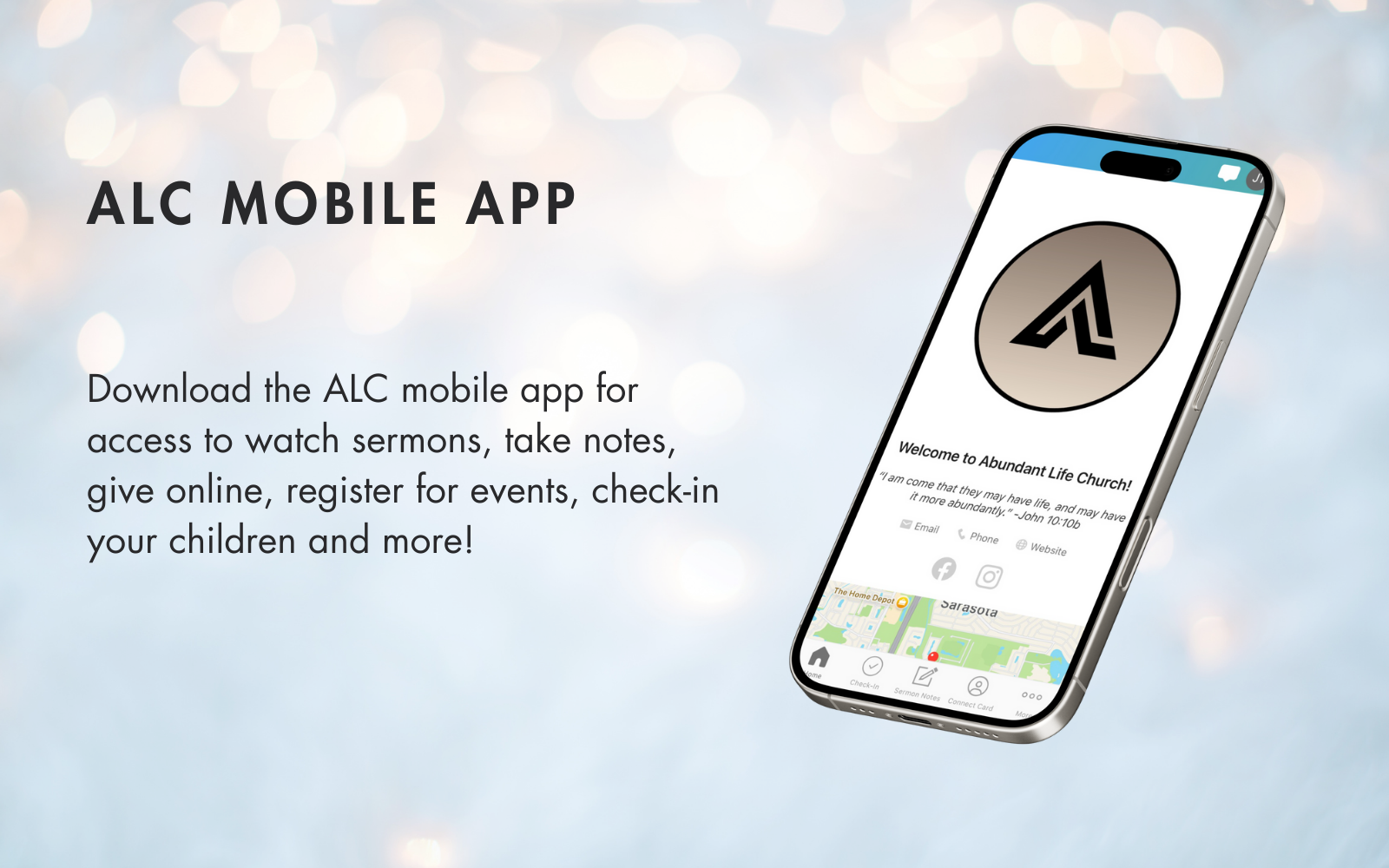 Download the ALC Mobile App with Abundant Life Church
