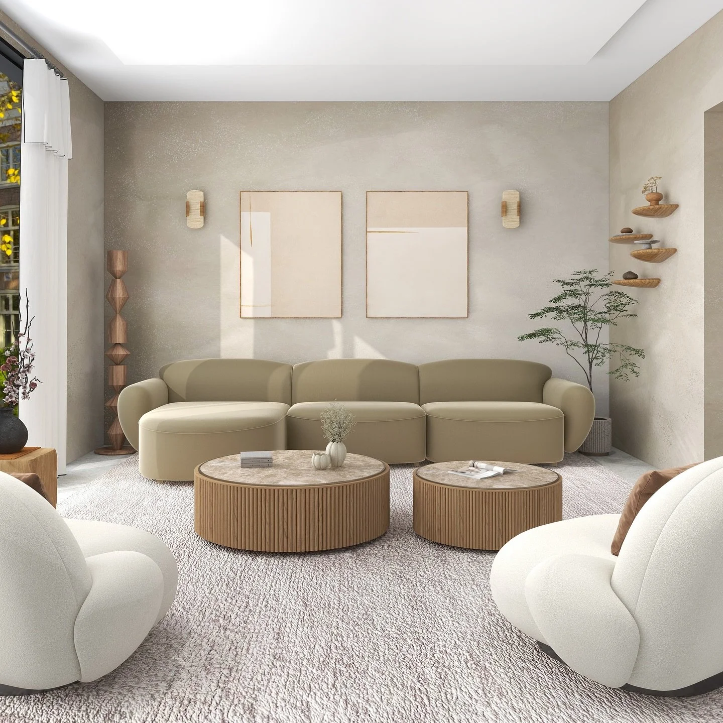 &bull; Projet Marne &bull;

Un salon repens&eacute; autour des textures et mati&egrave;res ✨
Dans cette maison, les murs en tadelakt apportent du relief et se marient aux diff&eacute;rentes mati&egrave;res pour cr&eacute;er une ambiance chaleureuse.
