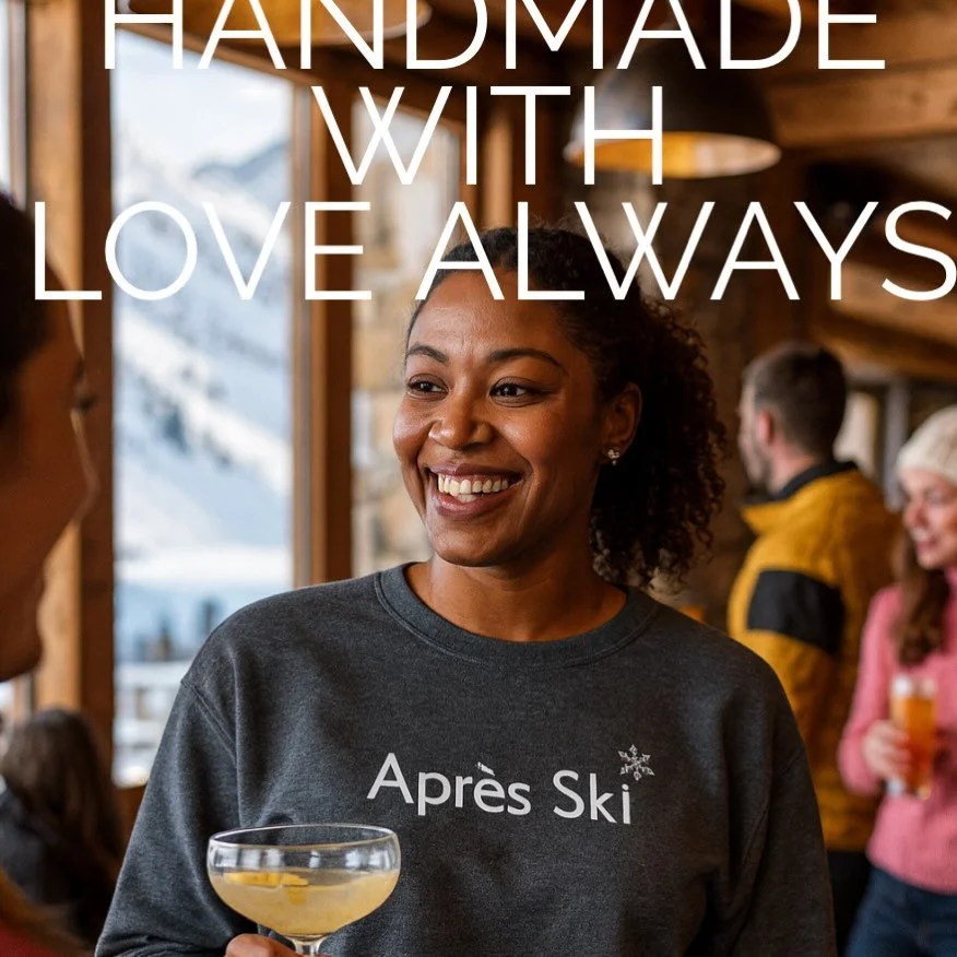 The warmth after the cold, the laughter with friends, the way a simple moment&mdash;cocktails in hand, rosy cheeks, cozy layers&mdash;feels like a little celebration.

That&rsquo;s exactly the vibe I wanted to capture with this sweatshirt. Effortless