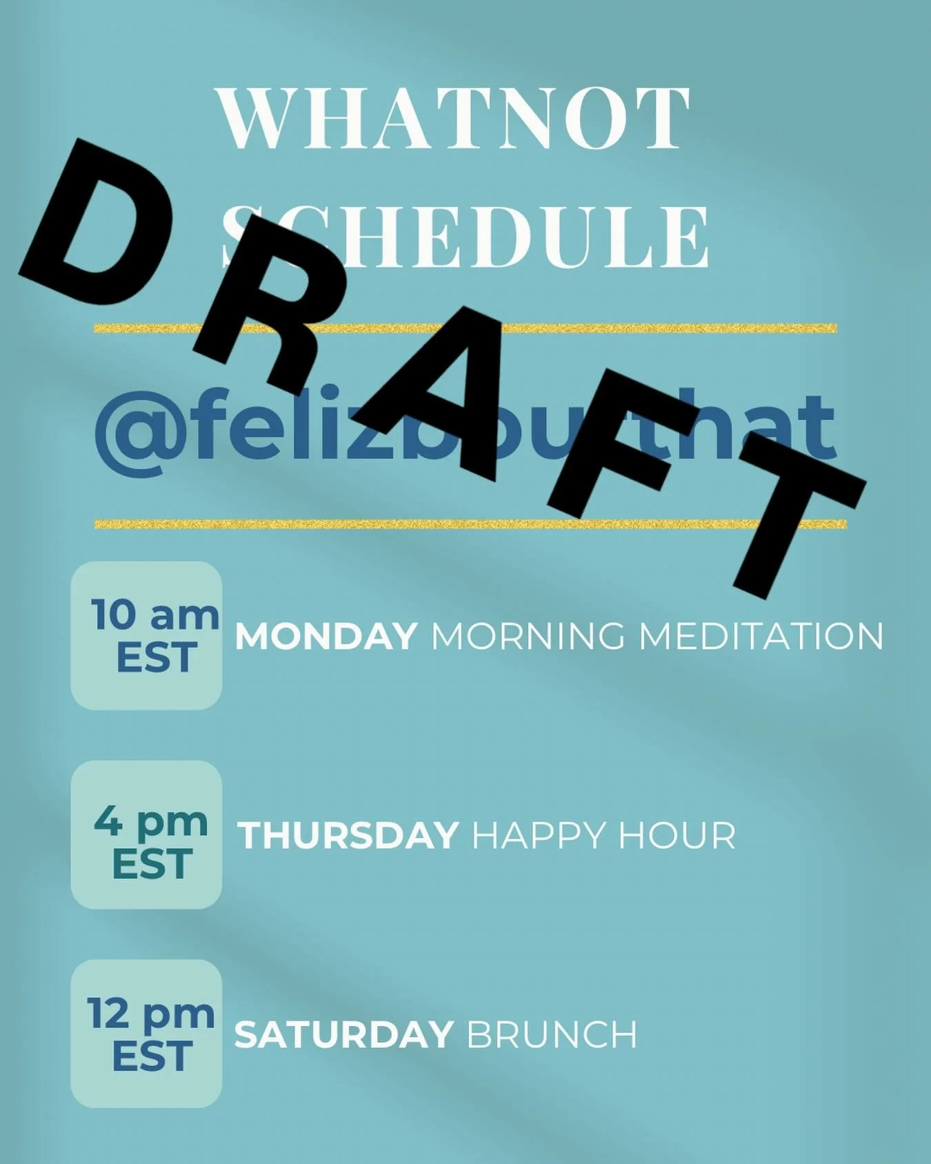 POTENTIAL SHOW SCHEDULE! Votes appreciated.